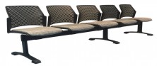 Rewind Beam Seating. 2, 3, 4 Seats. Plastic Mesh Back. Fabric Seat Pads Any Colour. Base Options